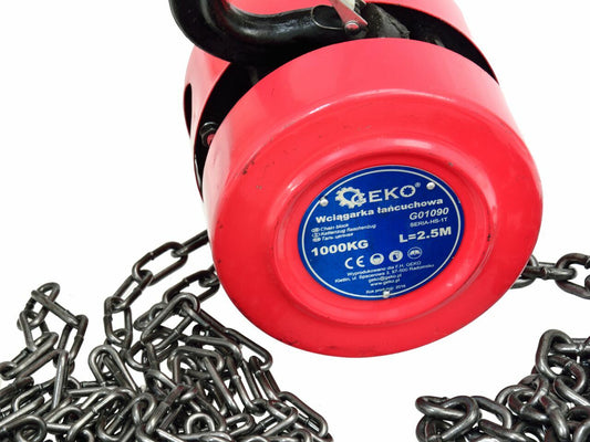 Troliu manual pentru ridicare 2.5m 1T, GEKO G01090