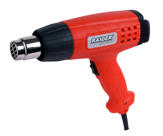 Pistol aer cald RD-HG11 2000W 2-trepte cu accesorii, Raider 074302
