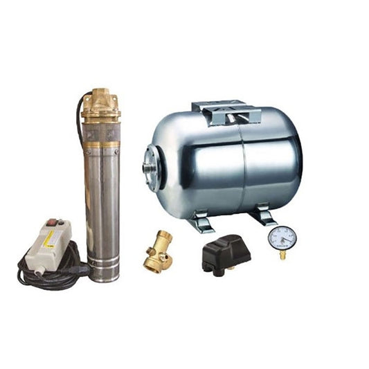 Kit complet sistem hidrofor, pompa submersibila Omnigena SKM 150/24, rezervor de 24 litri din inox, presostat, racord 5 cai, manometru, OM0061/24I