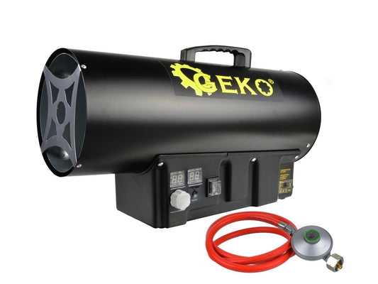 Incalzitor industrial pe gaz cu termostat, 40KW + furtun si reductor, Geko G80412