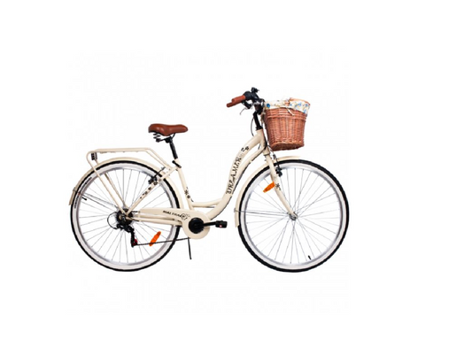 Bicicleta de oras Dreamer cu cos, 28", Crem, 6 viteze, Maltrack 109060