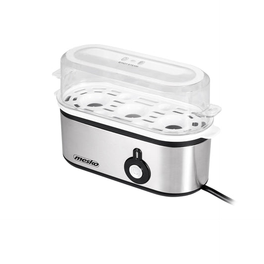 Aparat de fiert oua, compartiment pentru 3 oua, 350 W, argintiu, Mesko MS4485