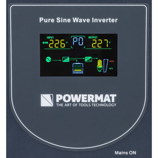 Sursa de curent UPS cu afisaj LCD PM-UPS-1000MP, 800 W, Powermat PM1214
