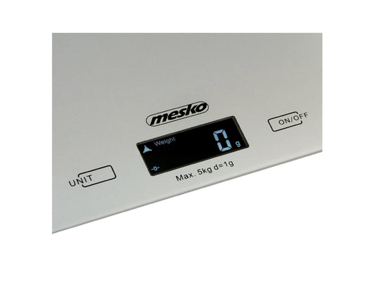 Cantar de bucatarie profesional, capacitate maxima 5 kg, ecran LCD, Mesko MS3145
