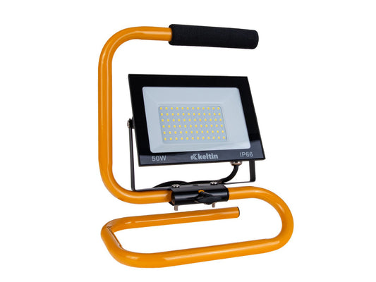 Proiector LED cu suport pentru constructii, 50 W, alb rece, 6500 K, Keltin K02059