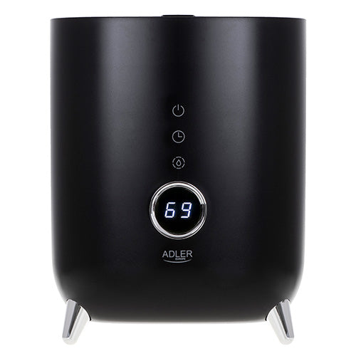 Umidificator de aer ultrasonic, 300 ml / h, afisaj LED, deconectare automata, rezervor de apa 4 l, negru, Adler AD7972B