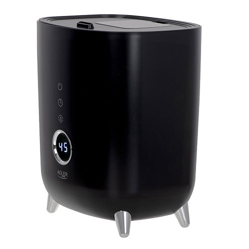 Umidificator de aer ultrasonic, 300 ml / h, afisaj LED, deconectare automata, rezervor de apa 4 l, negru, Adler AD7972B