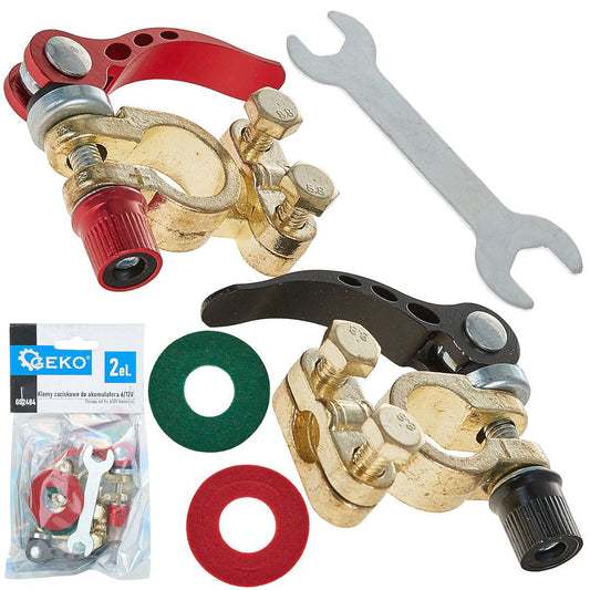 Set cleme pentru baterie, 6 / 12 V, 2 elemente, Geko G02404