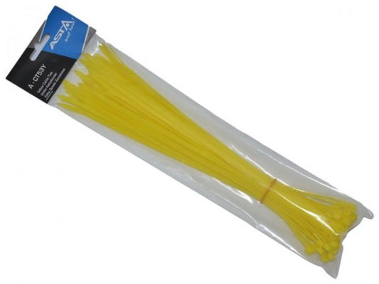 Set coliere plastic, 5 x 300 mm, 50 bucati, galben, Asta Tools A-CT53Y