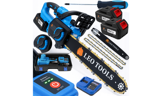 Drujba electrica cu lant cu acumulator, 5 Ah, 2 x 36 V, Leo Tools LE160