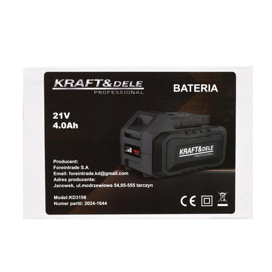 Acumulator pentru scule, 21 V, 4 Ah, Kraft&Dele KD3198