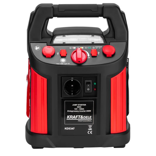 Starter auto cu invertor 250W, compresor 11 bar, 26Ah, Kraft&Dele KD5347