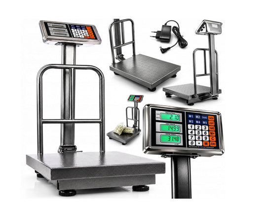 Cantar electronic cu platforma, capacitate maxima 300 kg, afisaj LCD, alimentare la retea si acumulator, platforma 40 x 50 cm, Ondragon OD9178