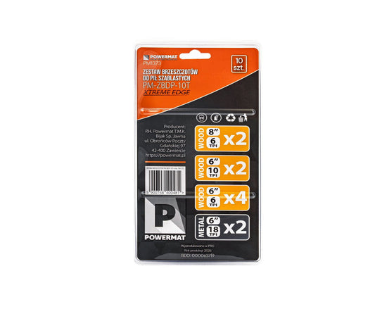 Set lame pentru fierastrau sabie PM-ZBDP-10T, 10 bucati, Powermat PM1373