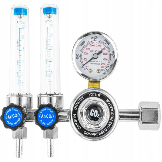 Reductor CO2 / Argon cu rotametru dublu, , MIG, TIG, MAG, Vorfal V02070