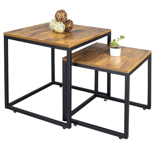Set masute de cafea patrate 2 in 1, 45x50cm, 40x45cm, Lean 26619
