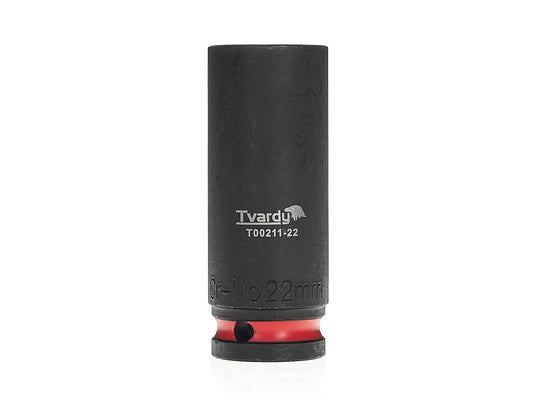 Cheie tubulara de impact lunga in 6 puncte 1 / 2", 22 mm, Cr-Mo, Tvardy T00211-22