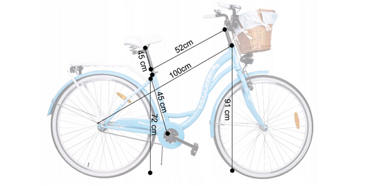 Bicicleta de oras cu cos pentru femei, diametru roata 28", diametru cadru 18", albastru, MalTrack 110545