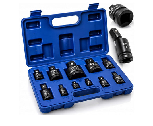 Set adaptoare de impact chei tubulare, 1/2" 3/8" 1/4" 3/4", 11 bucati, Ondragon OD9225