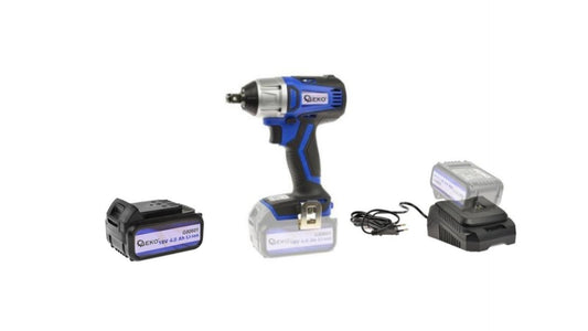 Pistol de impact cu acumulator, 400 Nm, 1/2 ", Geko + acumulator de 18V 4.0 Ah Li-ion + incarcator