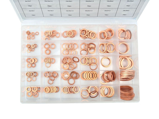 Set saibe de cupru 300 piese, 30 dimensiuni diferite, Geko G02811