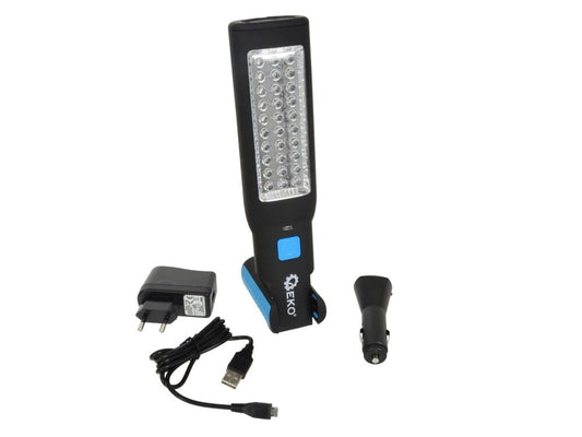 Lanterna pentru atelier, 30 + 7LED 1800mah 230V/2V, Geko G15107