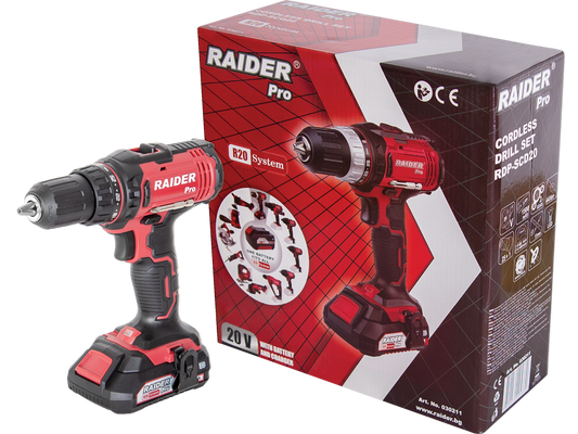 Masina de gaurit 20V 1x1,5Ah 13mm 44Nm RDP-SCD20, Raider 030211