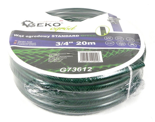 Kit irigare pentru gradina, furtun 3/4 "20m , 3 straturi, GEKO STANDARD, + accesorii, 4 piese, 3/4", Geko Blue Line