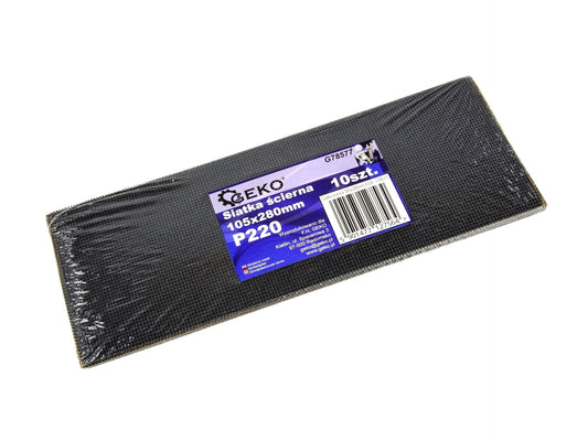 Set 10 bucati plasa abraziva 105 x 280mm P220, Geko G78577