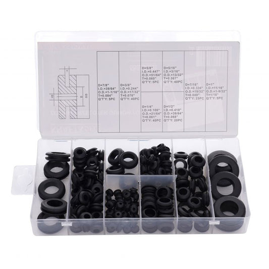 Set garnituri cauciuc, 180 bucati, Kraft&Dele, KD10485