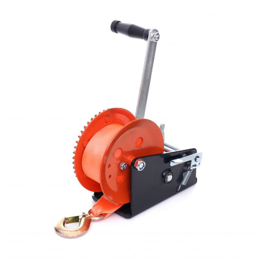 Troliu manual cu centura 2500lbs,1588kg, lungime centura 10m, Kraft&Dele KD1314
