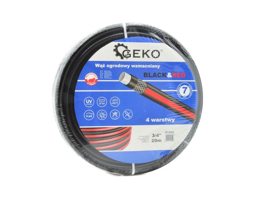 Furtun de gradina întarit BLACK & RED 3/4" 20m, Geko G73695