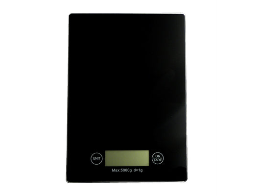 Cântar de bucătărie din sticlă LCD 5kg 23x16cm, GEKO GH03001