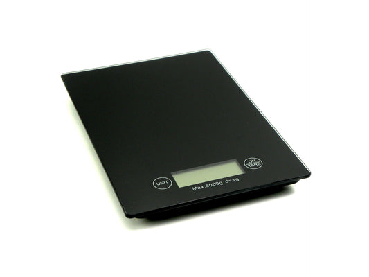 Cântar de bucătărie din sticlă LCD 5kg 23x16cm, GEKO GH03001