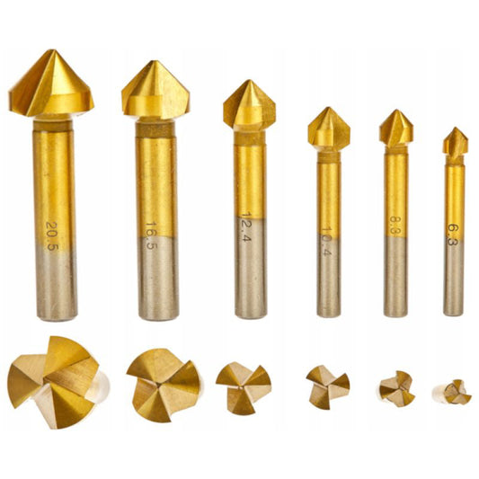 Set 6 freze conice pentru lemn, Kraft&Dele KD983, 6.3-20.5mm