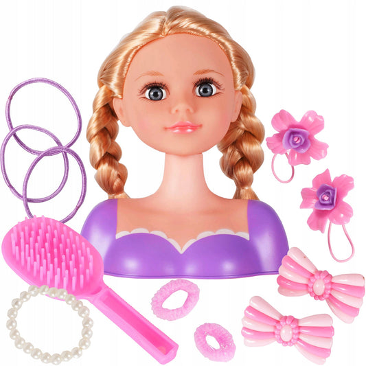 Cap de papusa pentru stilizat + accesorii, Malplay 107576