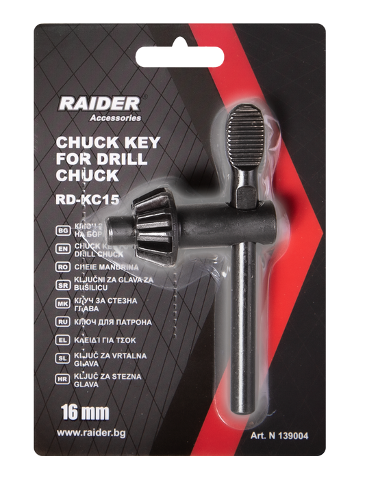 Cheie pentru mandrina 16mm RD-KC15, Raider 139004