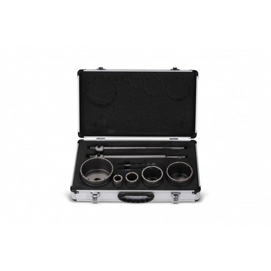 Set carote pentru beton, adaptoare SDS+ si SDS max, 9 elemente, Boxer BX-490