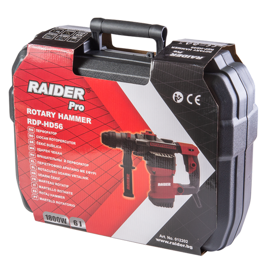 Ciocan rotopercutor 1800W x 35mm SDS-plus 6J viteza variabila RDP-HD56, Raider 012202