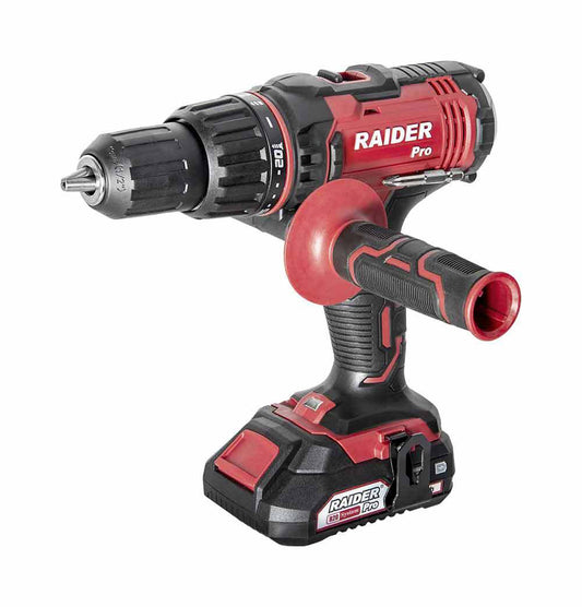 Masina de gaurit cu percutie 2 viteze 13mm 50Nm 20V 2x2Ah RDP-SCDI20S, Raider 030216