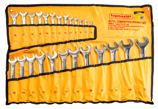 Set 25 chei combinate 6-32mm CR-V, Topmaster 235114
