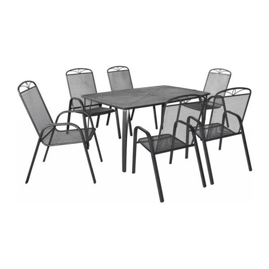 Set mobilier de gradina, 1 masa si 6 scaune,  HECHT NAVASSA SET6