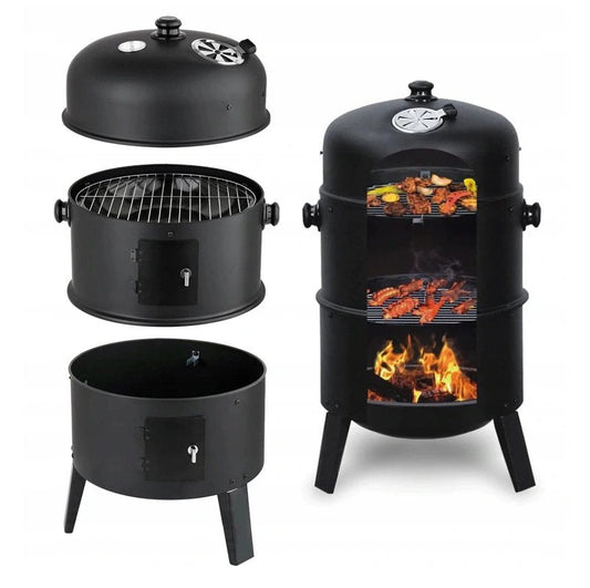 Gratar GrillMaster SmokeHouse GM8000 cu afumatoare, Maltec, 108085