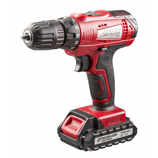 Bormasina cu 2 acumulatori 12V x 1.5 Ah 2 viteze 24Nm RD-CDL34 Raider, 030163