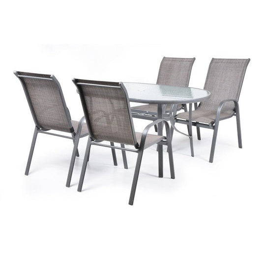 Set mobilier de gradina 5 piese, 1 masa si 4 scaune, Hecht  Ekonomy Set 4
