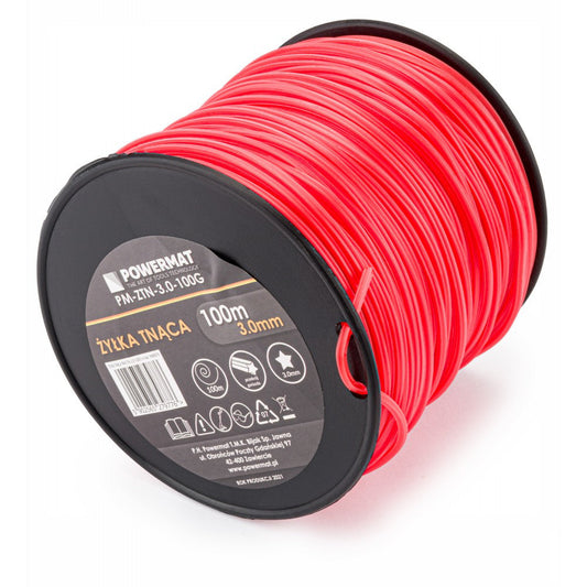 Fir trimmer 3mm 100m 5-puncte, Powermat, PM-ZTN-3.0-100G