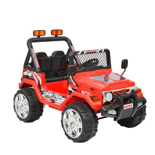 Masinuta electrica Raptor Driver, telecomanda, acumulator 2 x 6 V / 10 Ah, lumini si efecte speciale, Hecht 56185