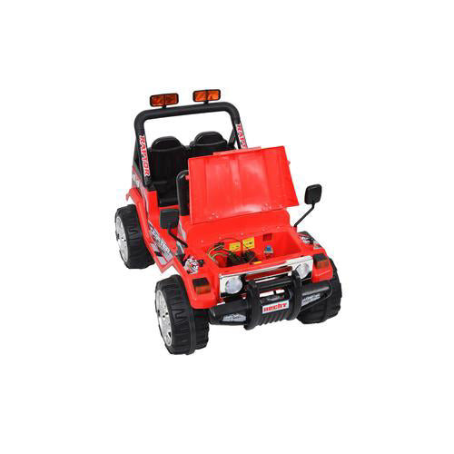 Masinuta electrica Raptor Driver, telecomanda, acumulator 2 x 6 V / 10 Ah, lumini si efecte speciale, Hecht 56185