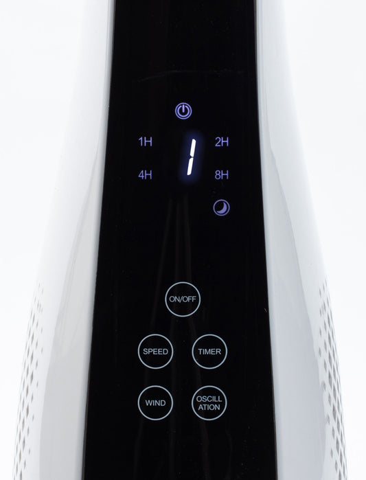 Ventilator pe coloana cu telecomanda si LED, WK300Wt, Maltec, 108193