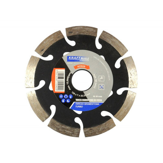 Disc diamantat pentru piatra, 125x7x22,23 mm, Kraft&Dele KD926